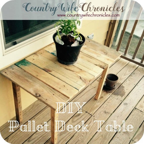 DIY Pallet Deck Table Feature Photo